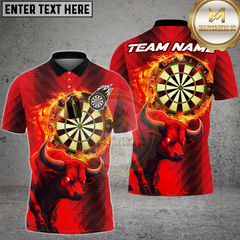 Maxcorners Dart Shirt Inferno Bull Jersey Multioptions Personalized Name, Team Name Unisex 3D Shirt (4 Colors)