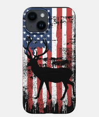Maxcorners American Flag Deer Hunting Personalized Name Phone Case LM1012