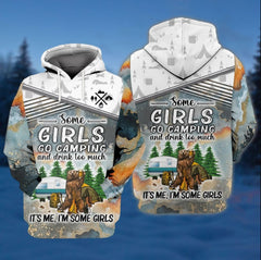 Maxcorners Camping Girl Bear All Over Print 3D