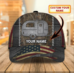 Maxcorners Customized 3D Full Printed Camping Caravan Cap Hat