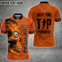 Maxcorners Skull Billiard Personalized Name 3D Shirt, Team Name Unisex Shirt ( 2 Colors )