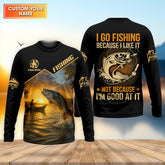 Maxcorners I Go Fishing Because I Like It SPF Shirt, Fisherman Outfit, Mens Casual Shirts