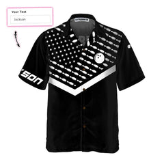 Maxcorners Customized Name Spear Swear Drink Repeat Bowling Hawaiian Shirt