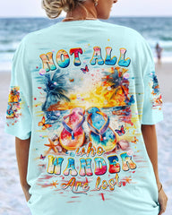 Maxcorners Not All Who Wander Are Lost Flip Flops All Over Print LM2101