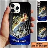 Maxcorners Bass Fishing Net Personalized Name Phone Case LM1812