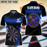 Maxcorners Darts Multicolor Option Customized Name, Team Name 3D Shirt (4 Colors)
