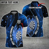 Maxcorners Dartboard Lights Multicolor Option Customized Name, Team Name 3D Shirt (4 Colors)