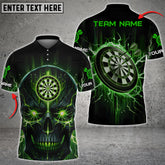Maxcorners Darts Lightning Skull Multicolor Option Customized Name, Team Name 3D Shirt (4 Colors)