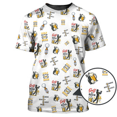 Maxcorners Golf and Beer Pattern Polos For Men, Funny Golf Shirt, Golf Gifts For Golfers