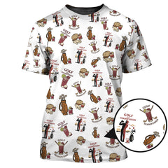 Maxcorners Transfusion Golf Shirt, Golf Transfusion Drink Pattern Polos, Men's Golf Shirts