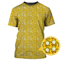 Maxcorners Duck Golf Shirt For Golfer, Funny Pattern Golf Shirt, Crazy Golf Shirt For Men