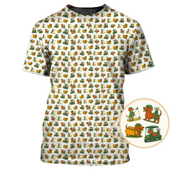 Maxcorners Dachshund Pattern Golf Shirt – Funny Dog Golf Polos For Pet Lovers - Golf Gift For Golfers