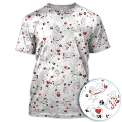 Maxcorners Funny Dachshund Polos For Golfer, Cupid Dog Pattern Golf Shirt, Golf Gift For Golfer