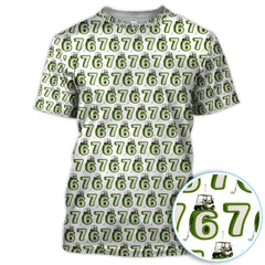 Maxcorners Golf 67 Pattern Polos, Funny Golf Shirt For Golfer, Golf Gift For Men