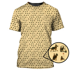 Maxcorners German Shepherd Golf Shirt For Men, Funny Pattern Golf Shirt, Dog Golf Shirt