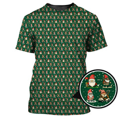 Maxcorners Christmas Golf Shirt, Pattern Golf Shirt For Golfer, Funny Golf Shirt For Men