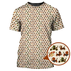 Maxcorners Dachshund Golf Shirt, Pattern Golf Shirt, Halloween Golf Shirt For Men, Funny Golf Shirt For Golfer