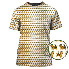 Maxcorners Golden Retriever Pattern Golf Shirt – Funny Golden Retriever Golf Shirt For Dog Lovers