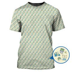 Maxcorners High Noon Golf Shirt, Golf Pattern Polos For Men's, Golf Gift For Golfers