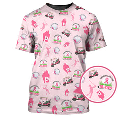 Maxcorners Breast Cancer Golf Shirt, Pattern Golf Shirt, Crazy Golf Shirt For Golfer