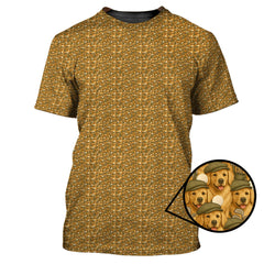 Maxcorners Golden Retriever Golf Shirt, Pattern Golf Shirt, Dog Golf Shirt For Golfers