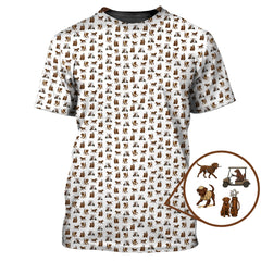 Maxcorners Golf Pattern Shirt, Labrador Golf Shirt For Golfer, Crazy Dog Golf Shirt For Men
