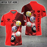 Maxcorners Billiards Ball Multicolor Options Personalized Name 3D Shirt (4 Colors)