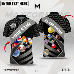 Maxcorners Billiards Custom Text Paintings Personalized Name, Team Name 3D Shirt