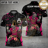 Maxcorners Zombie Darts Horror Graphic Multicolor Options Personalized Name, Team Name 3D Shirt (4 Colors)