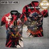 Maxcorners Minotaur Dart Bullseye Blood Splatter Multicolor Options Personalized Name, Team Name 3D Shirt (4 Colors)