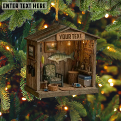 Maxcorners Fishing Enthusiast Christmas Ornament, Personalized Home Decoration