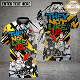 Maxcorners Bowling Street Art “They Not Like Us” Cartoon Multicolor Options Personalized Name, Team Name 3D Shirt (4 Colors)