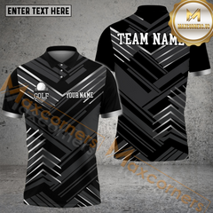 Maxcorners Golf Premium Line Customized Name, Team Name 3D Shirts (4 Colors)
