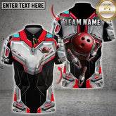 Maxcorners Bowling Mecha Armor Core Design Multicolor Options Personalized Name, Team Name 3D Shirt (4 Colors)