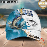 Maxcorners Marlin Hunter Fishing Graphic Splash Effect Personalized Name 3D Cap