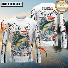 Maxcorners Saltwater Fishing Aggressive Splash Design Personalized Name, Team Name 3D Long Sleeve Shirt