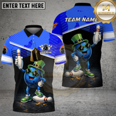 Maxcorners Cartoon Bowling Ball Lucky Character Multicolor Options Personalized Name, Team Name 3D Shirt (4 Colors)