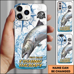 Maxcorners Chinook Fishing Therapy Water Splash Art Personalized Name Phone Case