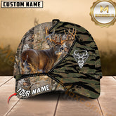 Maxcorners Deer Hunting Camo Forest Pattern Multicolor Options Personalized Name 3D Cap