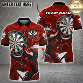 Maxcorners Bull Darts Wing Emblem Style Multicolor Options Personalized Name, Team Name 3D Shirt (4 Colors)