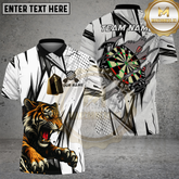 Maxcorners Darts Fierce Tiger Speed Burst Brush Multicolor Options Personalized Name, Team Name 3D Shirt (4 Colors)