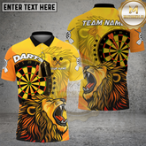 Maxcorners Darts Roaring Lion Dual Board Gradient Multicolor Options Personalized Name, Team Name 3D Shirt (4 Colors)