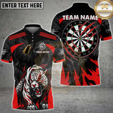 Maxcorners Leopard Darts Claw Attack Design Multicolor Options Personalized Name, Team Name 3D Shirt (4 Colors)
