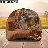 Maxcorners Deer Hunting Forest Scene Buck Illustration Multicolor Options Personalized Name 3D Cap