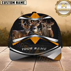 Maxcorners Deer Trio Hunting Geometric Multicolor Options Personalized Name 3D Cap