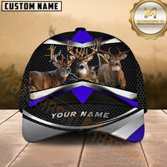 Maxcorners Deer Trio Hunting Geometric Multicolor Options Personalized Name 3D Cap