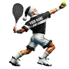 Maxcorners Santa Tennis Acrylic Ornament, Gift for Tennis Players, Christmas Decor, Tree Decoration
