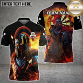 Maxcorners Spartan Darts Flame Armor Multicolor Options Personalized Name, Team Name 3D Shirt (4 Colors)