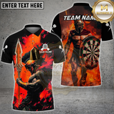 Maxcorners Spartan Darts Spear Inferno Multicolor Options Personalized Name, Team Name 3D Shirt (4 Colors)