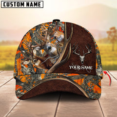 Maxcorners Deer Hunting Camo Antler Skull Multicolor Options Personalized Name 3D Cap
